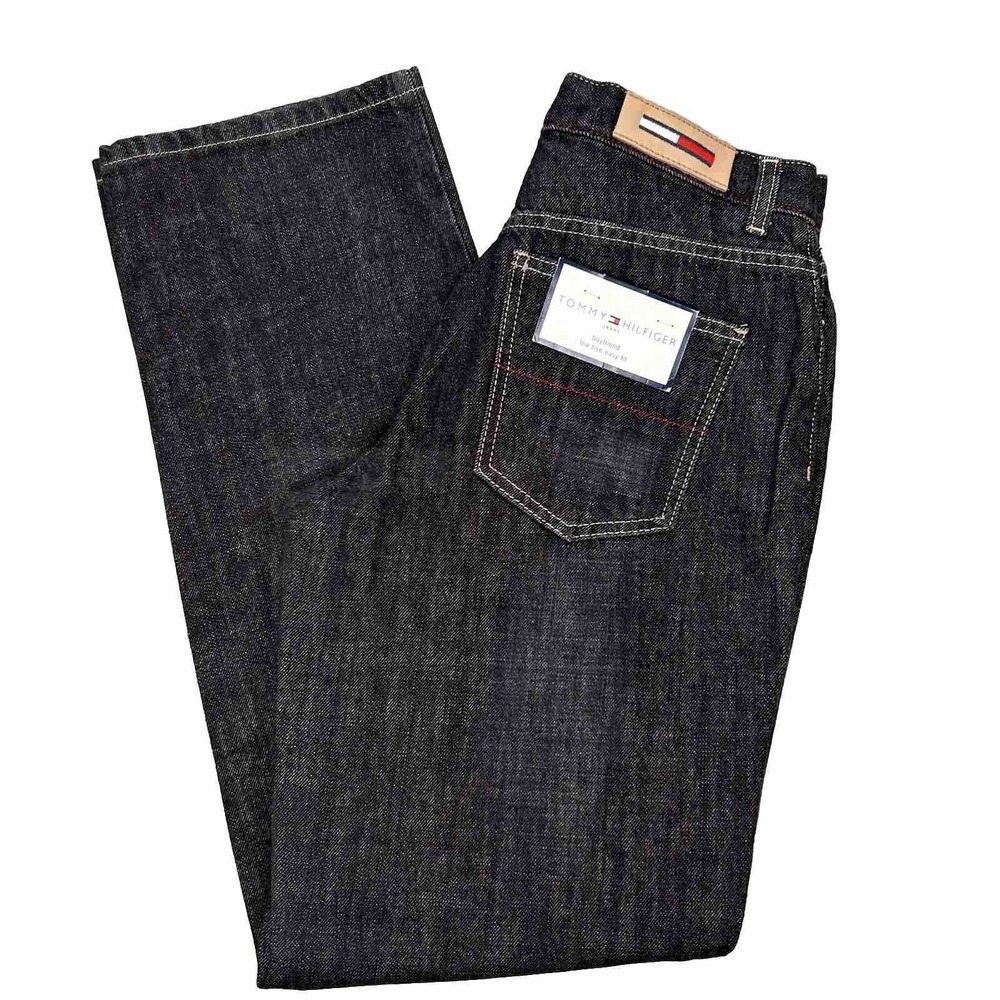Vintage Tommy‎ Hilfiger Jeans Women’s 4 Black 100% Cotton Y2K Boyfriend Low Rise